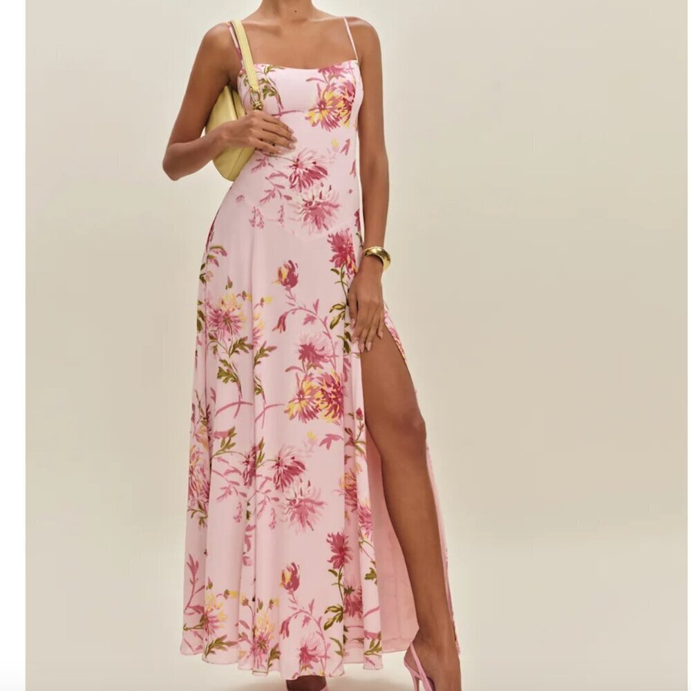 Reformation Bea Dress Pink - Size 0